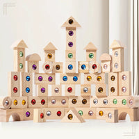 Thumbnail for Rainbow Gem Stacking Blocks – Créatif et éducatif – Jeu de blocs empilables en bois