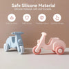 Montessori Silicone Toy Car – Sûr et adapté à la dentition – Jouet de dentition en silicone en forme de véhicule