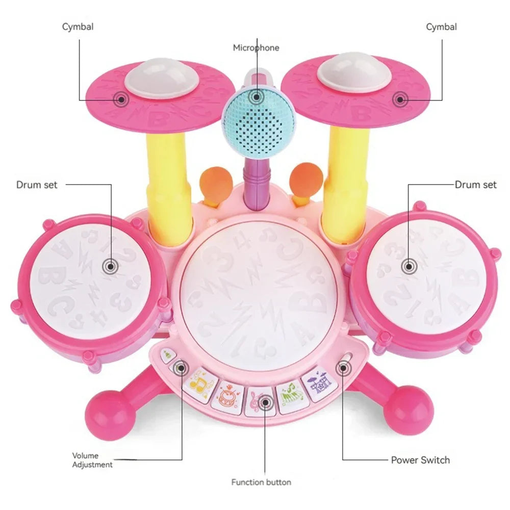 Kids Drumset™ - Initiation musicale pour petits - Batterie jouet