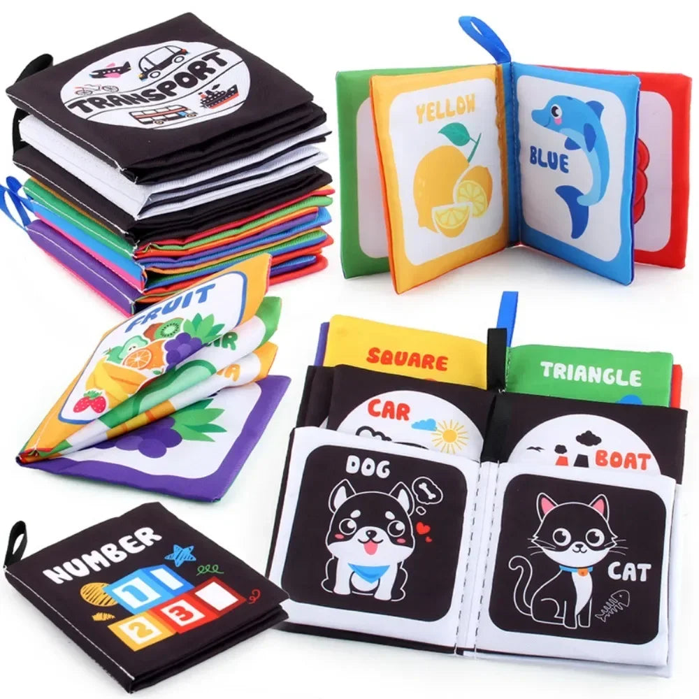 Rattle Book™ - Son et mouvement - Livret de tissus