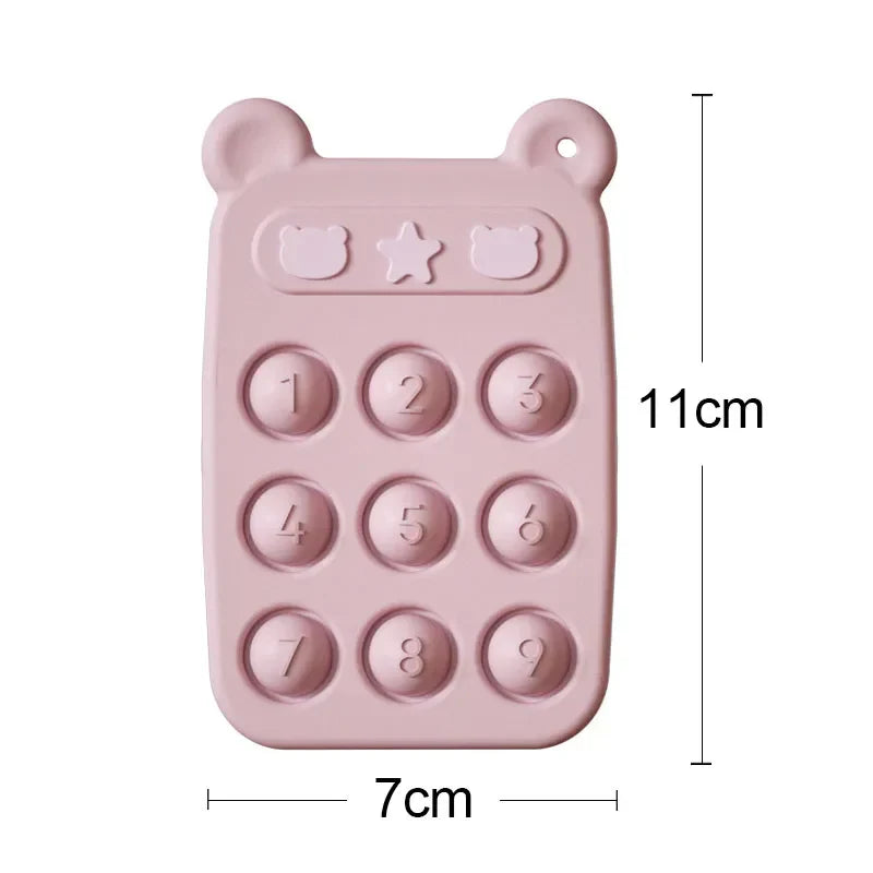 Fidget Toy™ - Anneau de dentition et jouet Fidget 2 en 1 - Téléphone Fidget en silicone