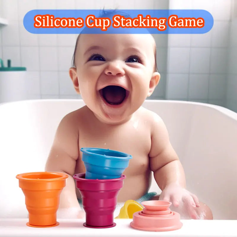 Rainbow Stacker Cups™ - Jeu d'empilage arc-en-ciel - Jeu d'empilage de gobelets