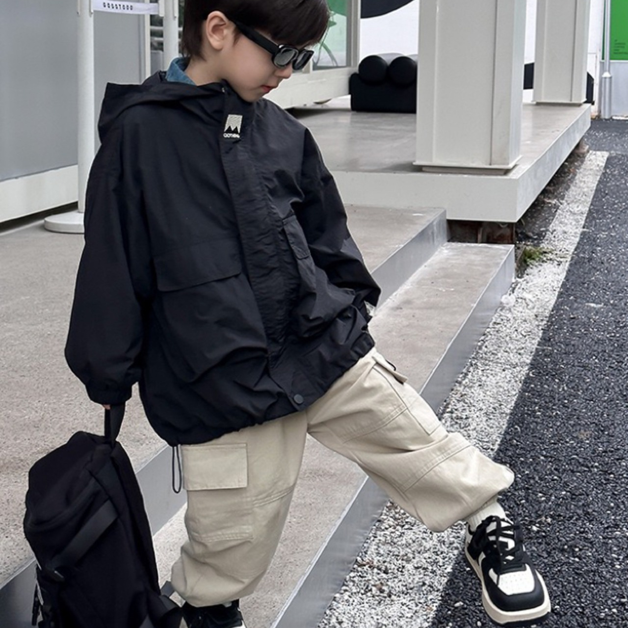 LiloWear – Coupe-vent et imperméable – Veste coupe-vent pour enfants avec capuche