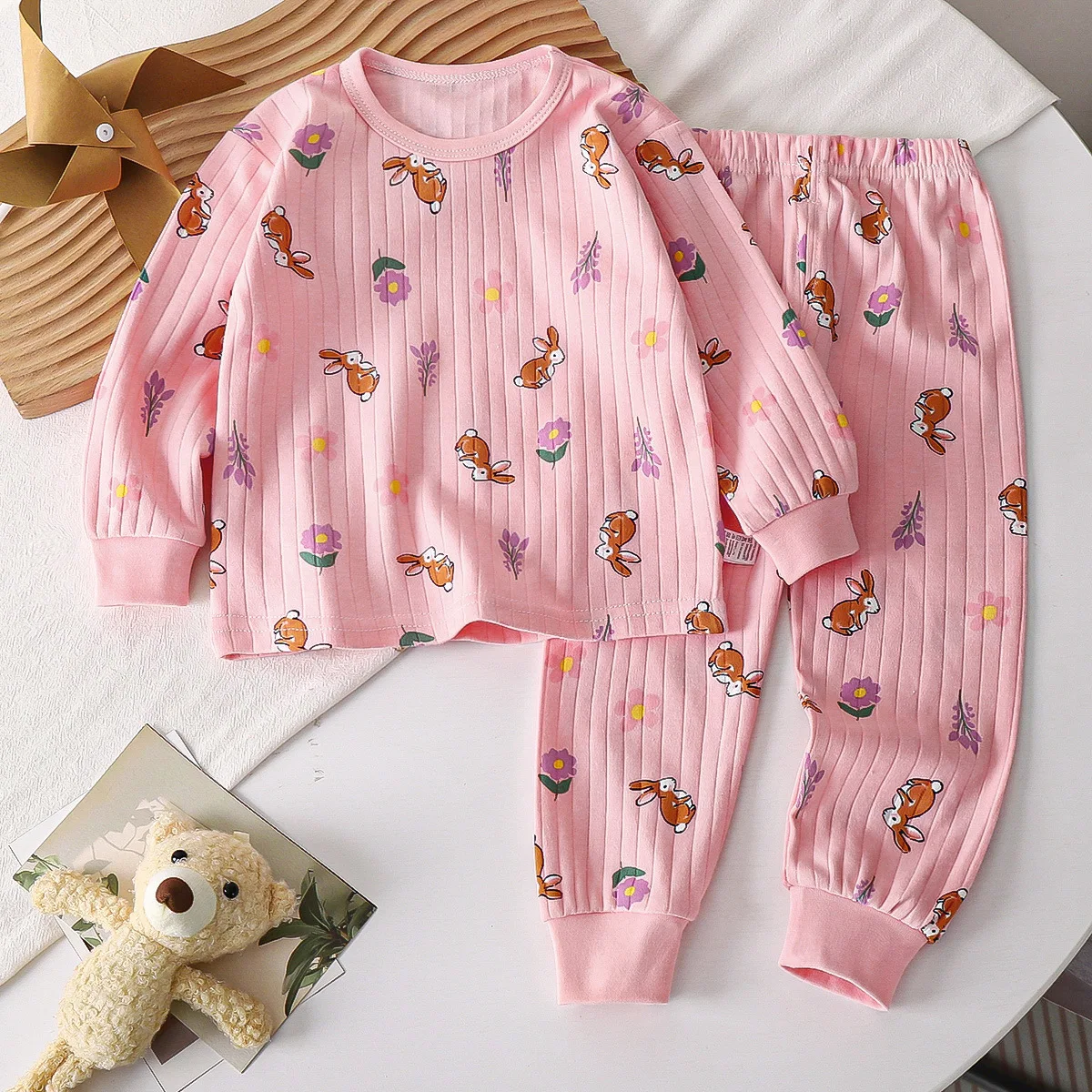 LittleDreamer – Doux et chaud – Ensemble de vêtements de nuit en coton pour enfants