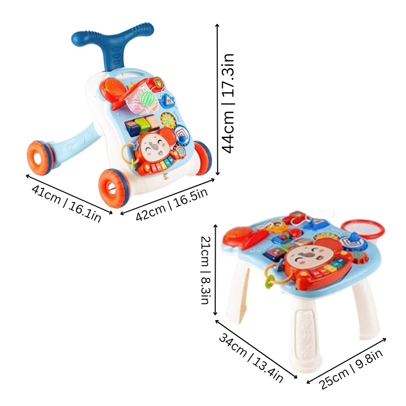 Baby Walker – Sûr et interactif - Centre de jeux et d'entraînement à la marche 3 en 1 pour bébé