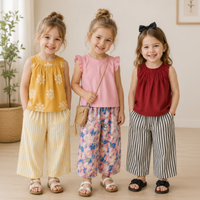 Thumbnail for Sleeveless Tops & Pants – Douceur et élégance – Ensemble d'été pour enfants