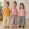 Sleeveless Tops & Pants – Douceur et élégance – Ensemble d'été pour enfants