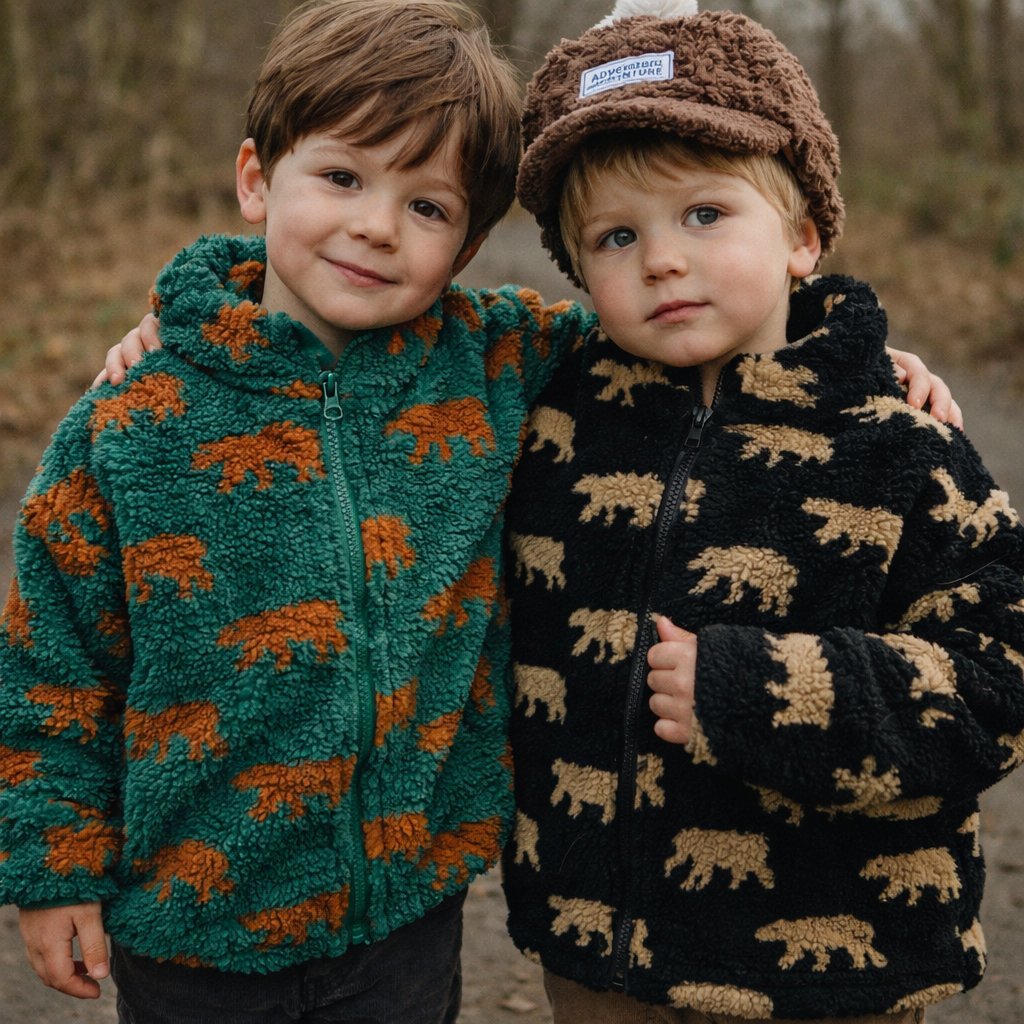 Mini Fashion  – Extra doux et chaud – Gilet polaire oursons