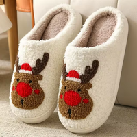 Thumbnail for Northern Lights Kids - Chaud et festif - Chaussons de Noël en peluche à motifs