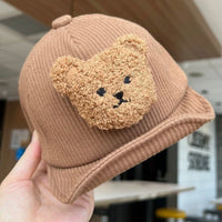 Thumbnail for Mini Fashion - Robuste et mignon - Casquette en velours côtelé pour enfant Ourson