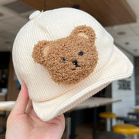 Thumbnail for Mini Fashion - Robuste et mignon - Casquette en velours côtelé pour enfant Ourson
