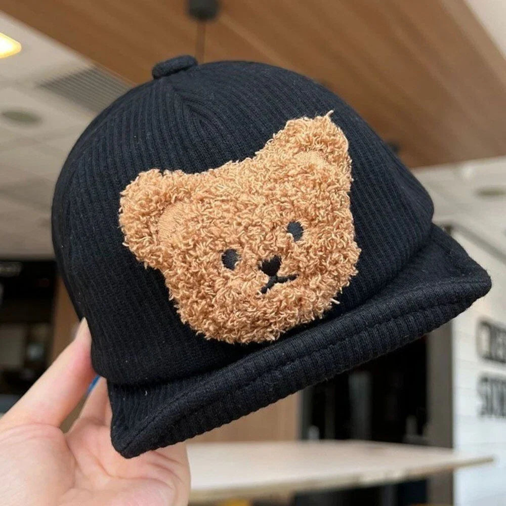 Mini Fashion - Robuste et mignon - Casquette en velours côtelé pour enfant Ourson
