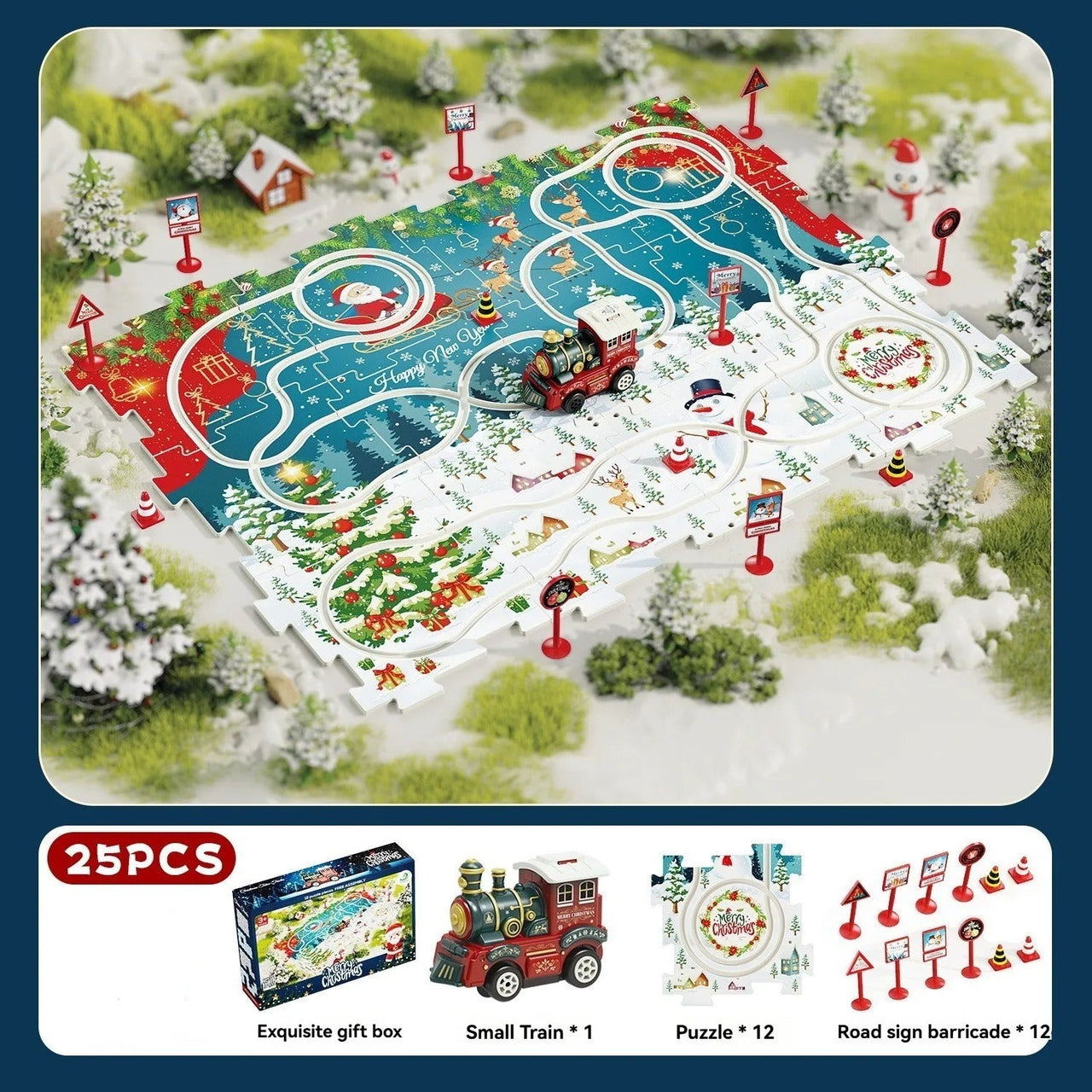 DIY Xmas Train Track™ - Construisez votre propre pays de Noël - Casse-tête Train de Noël